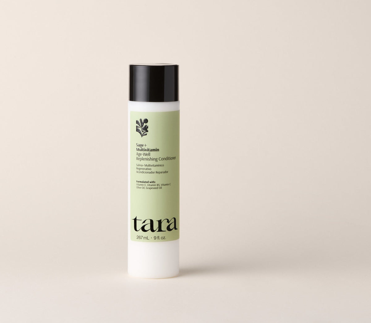 The 267 mL conditioner bottle, seen from the front