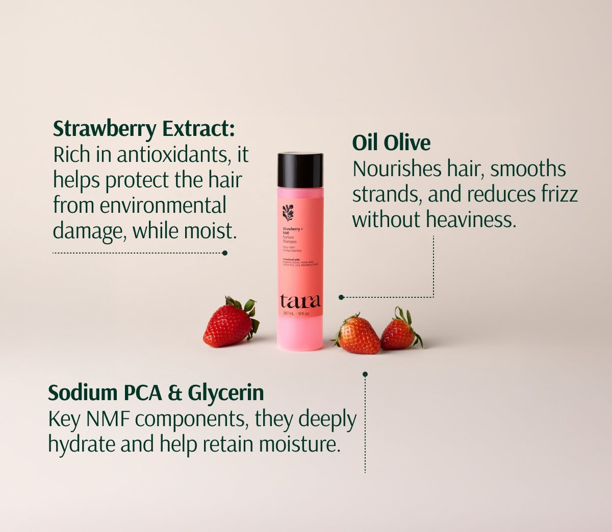 Hydrating Strawberry Shampoo + NMF | TARA